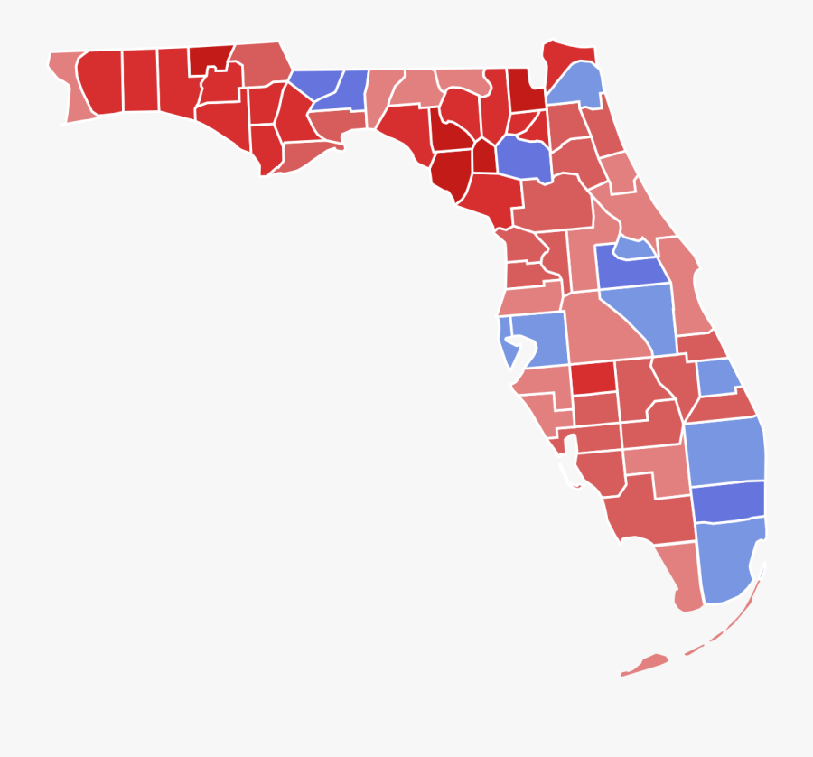 Florida Governor Race Map, Transparent Clipart