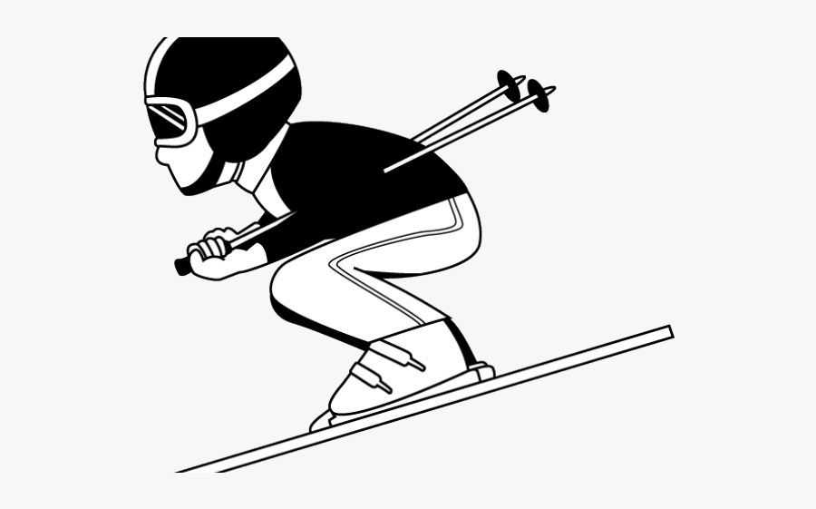 Ski Clipart Ski Clothes - Skiing Clipart Black And White, Transparent Clipart
