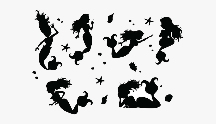 Mermaid Silhouette Scalable Vector Graphics - Swimming ...