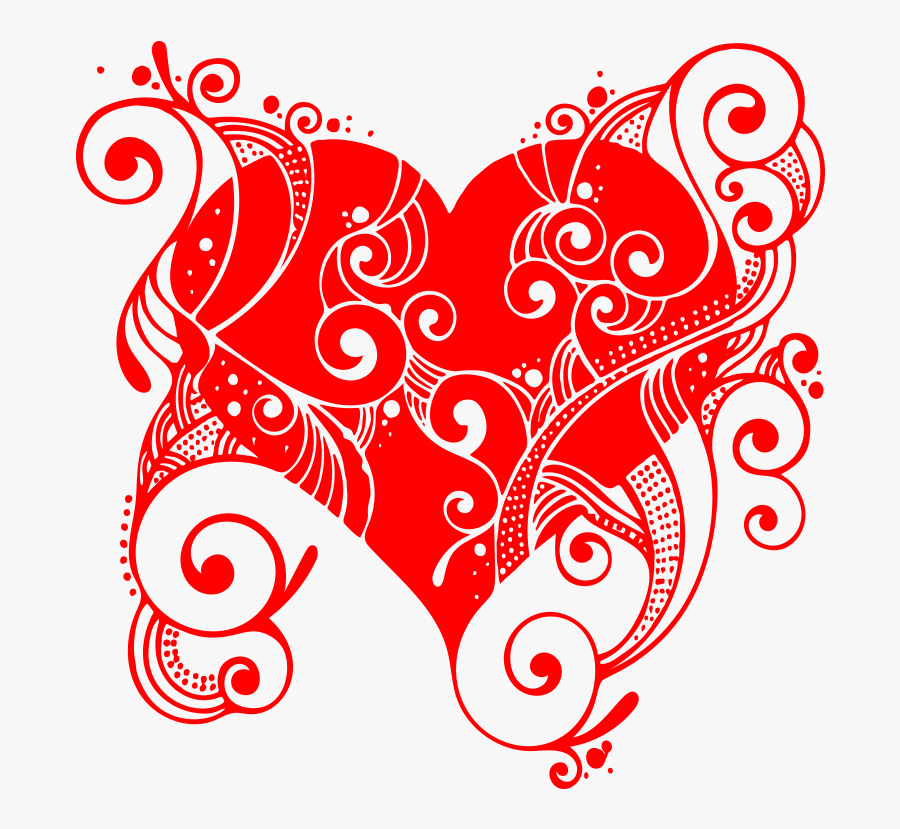 Swirl Heart Png Transparent - Free Vector And Heart Flourish Or ...