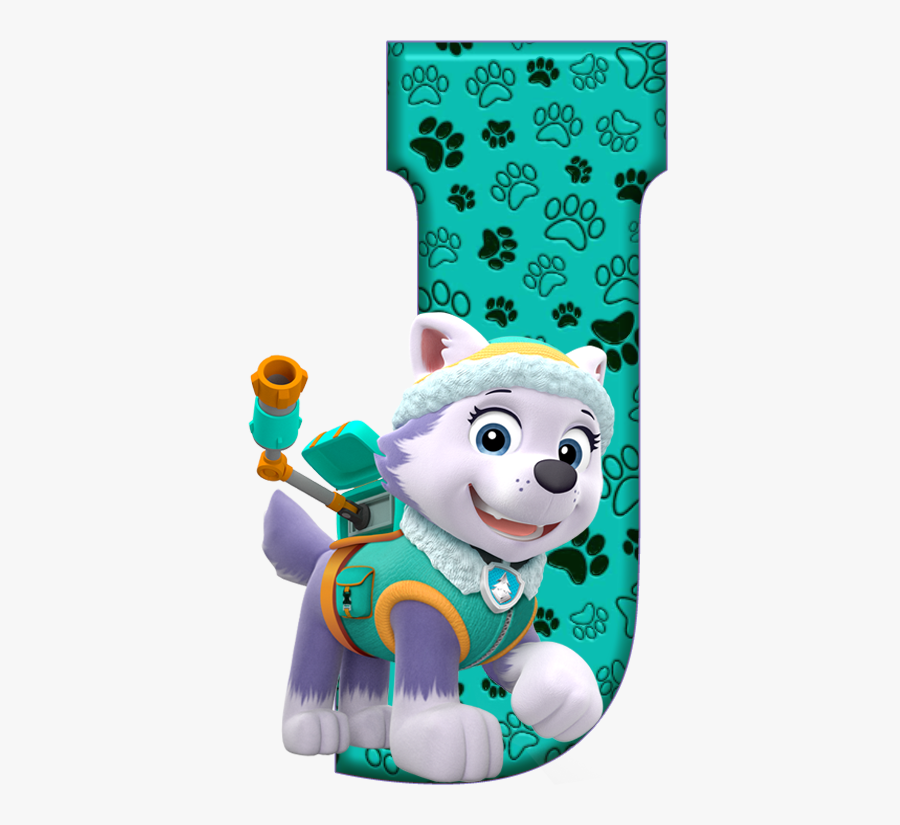 Transparent Everest Paw Patrol Clipart - Paw Patrol Letters J, Transparent Clipart