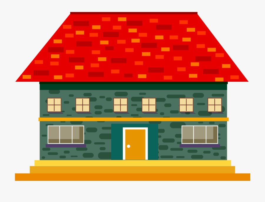 Vector Roof Brick House - House Tiles Png, Transparent Clipart