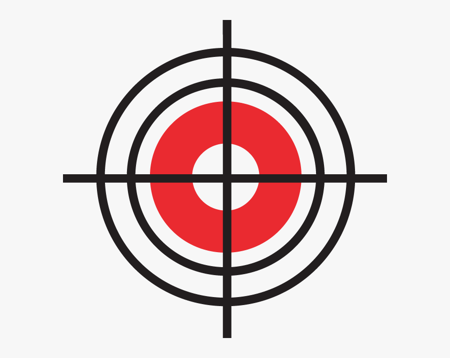 Red Gun Target Logo, Transparent Clipart