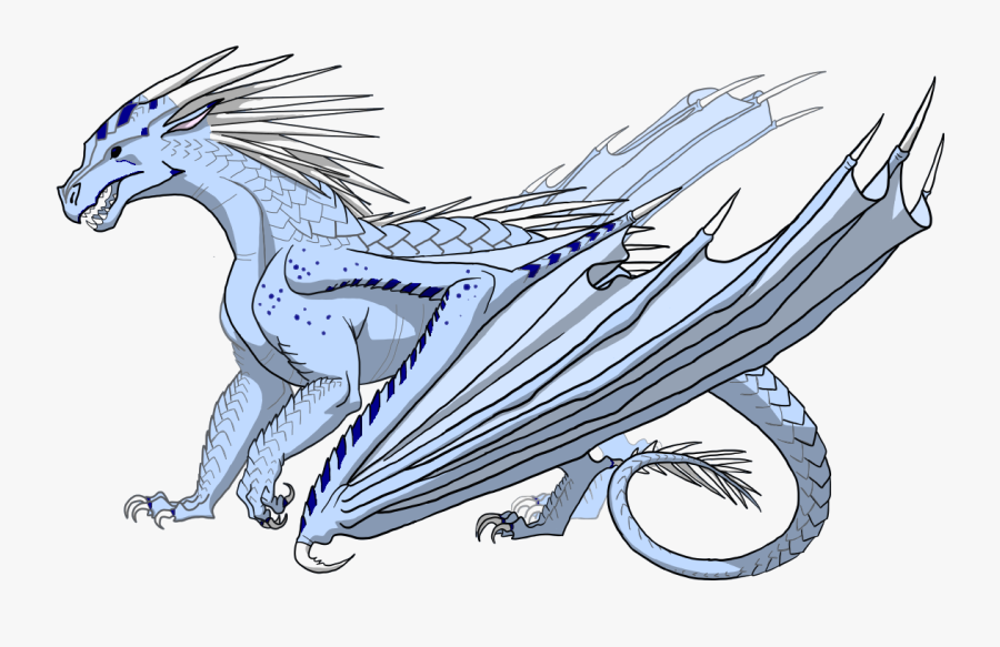 Transparent Fire Breathing Dragon Png - Wings Of Fire Icewing Base, Transparent Clipart