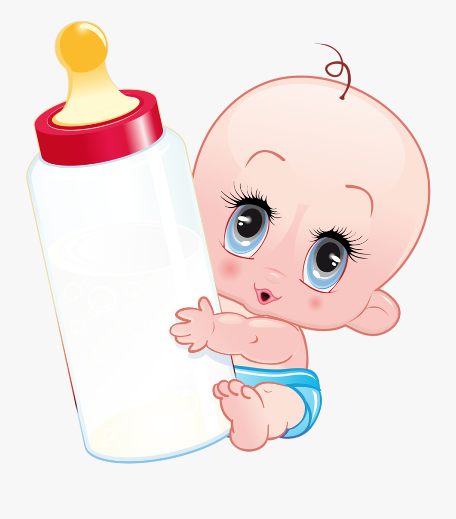 Infant Clipart Baby Milk Bottle - Baby Milk Bottle Cartoon, Transparent Clipart