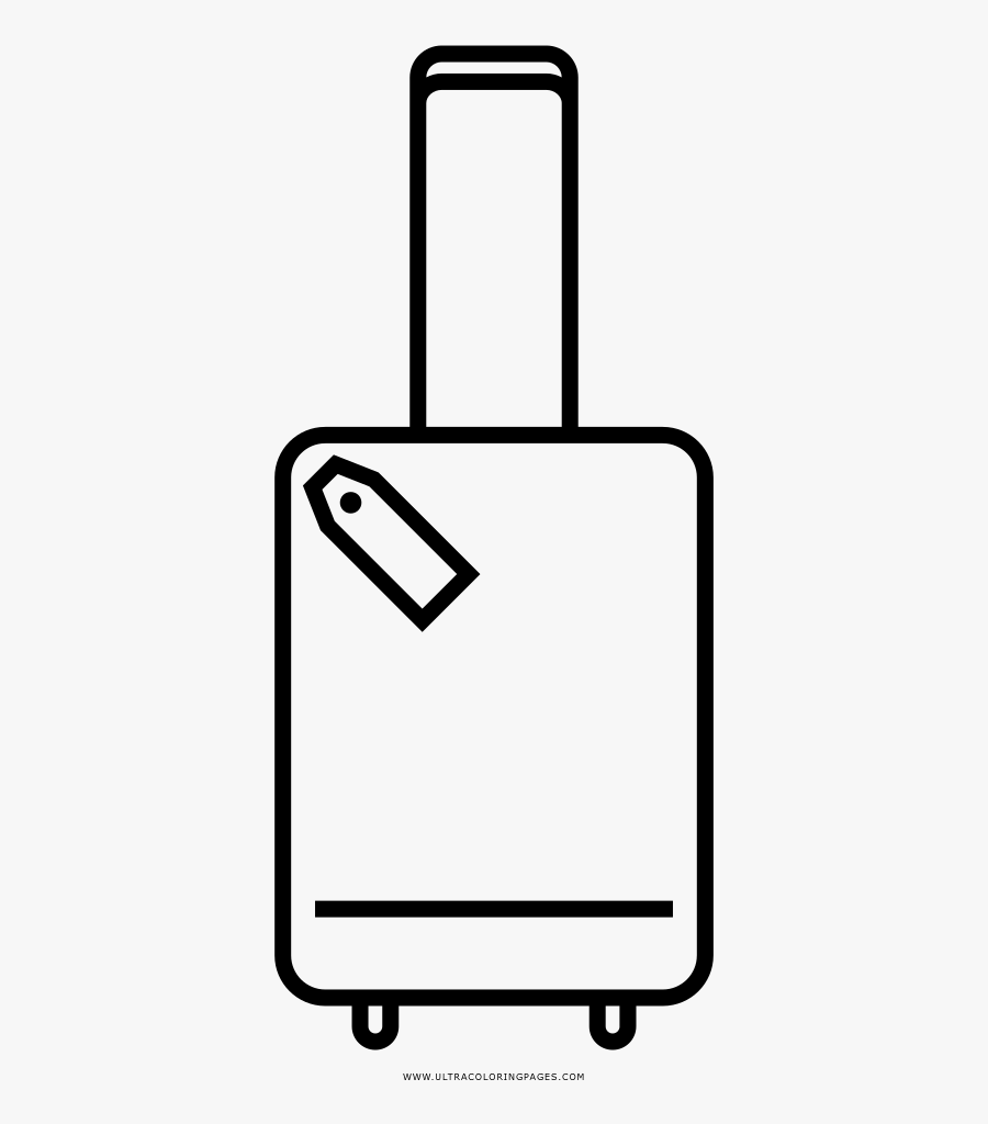 Baggage Png Coloring Page, Printable Baggage Png Coloring, - Luggage Coloring Page, Transparent Clipart