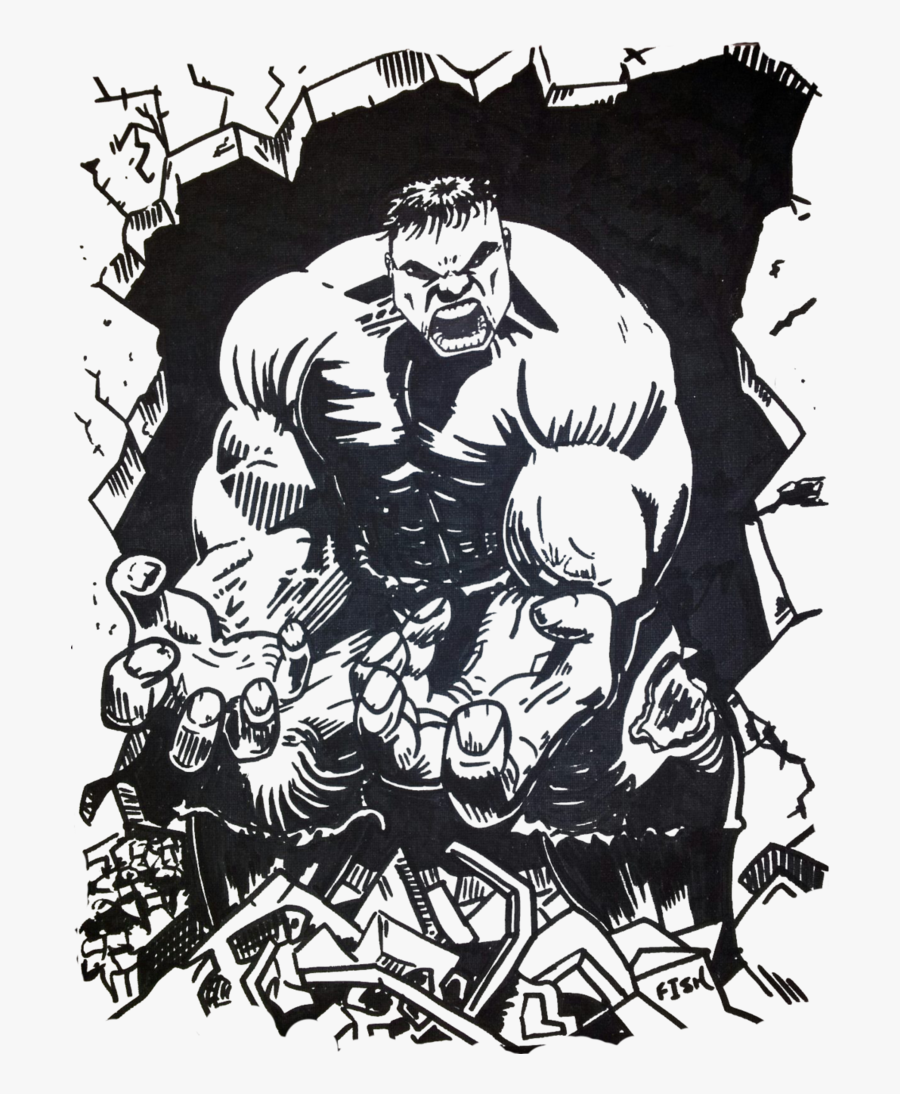 Hulk Black And White Png, Transparent Clipart
