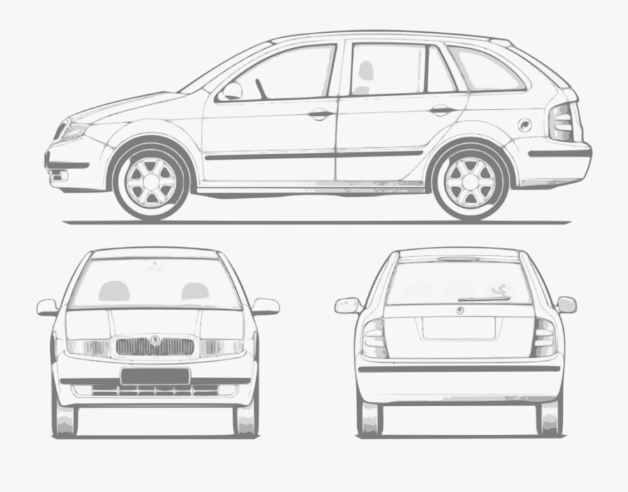 Skoda Fabia Combi Dimensions, Transparent Clipart