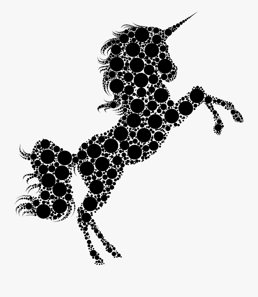 Unicorn Silhouette 2 Circles Clip Arts - Gold Unicorn No Background, Transparent Clipart