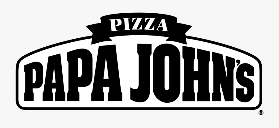 Papa Johns Logo White, Transparent Clipart