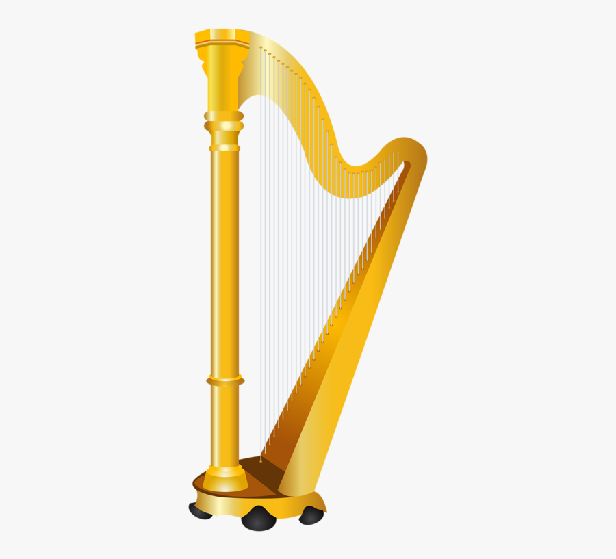 Golden Harp Png, Transparent Clipart
