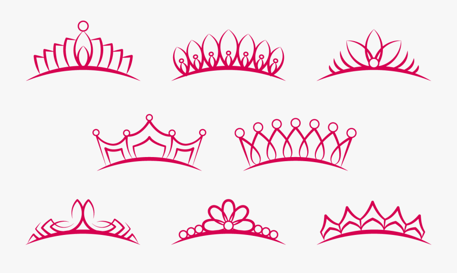 Crown Euclidean Vector Tiara Princess - Silhouette Pageant Crown Png, Transparent Clipart