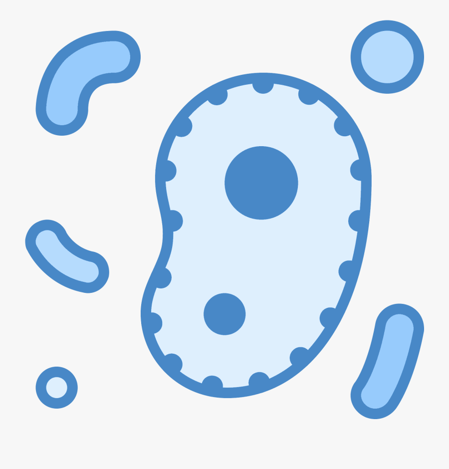 Microorganisms Blue Icon - 4 00 Clock, Transparent Clipart