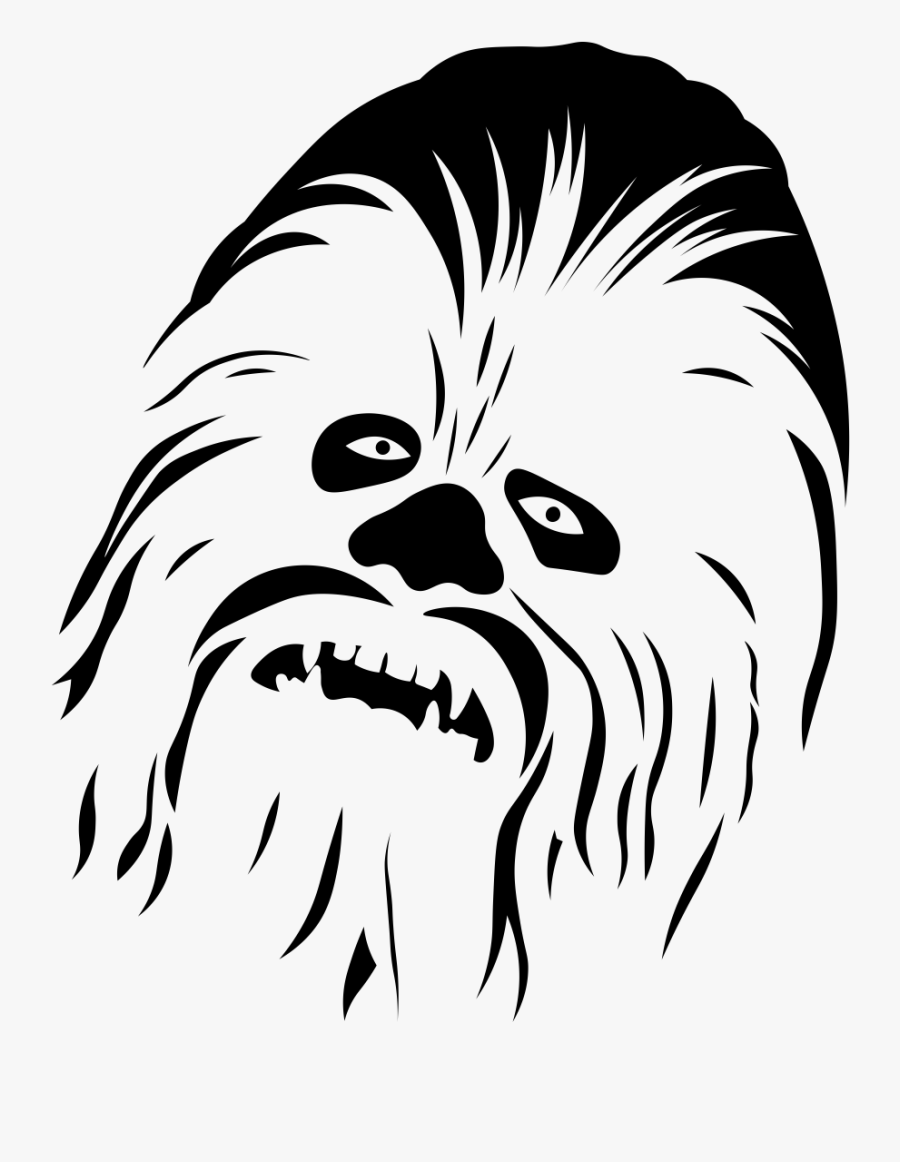 Chewbacca Png Black And White - Illustration, Transparent Clipart