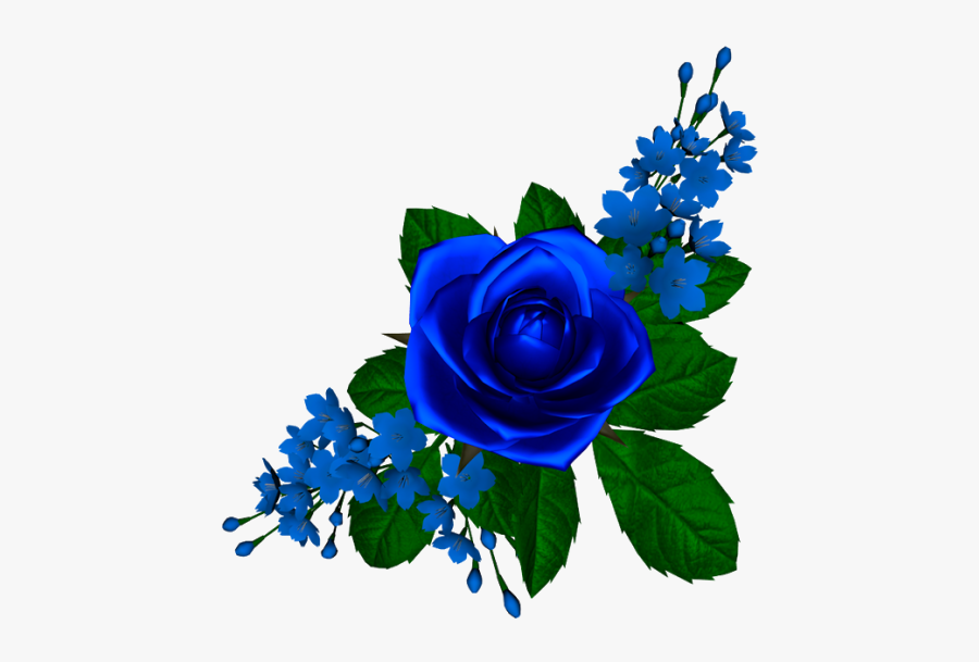 Blue Roses Border - Blue Rose Png , Free Transparent Clipart - ClipartKey