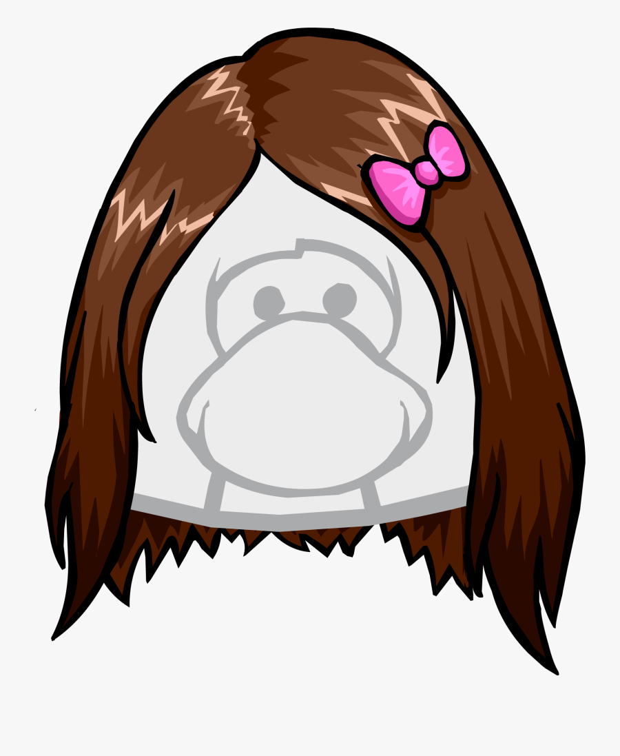 Club Penguin Brown Hair, Transparent Clipart
