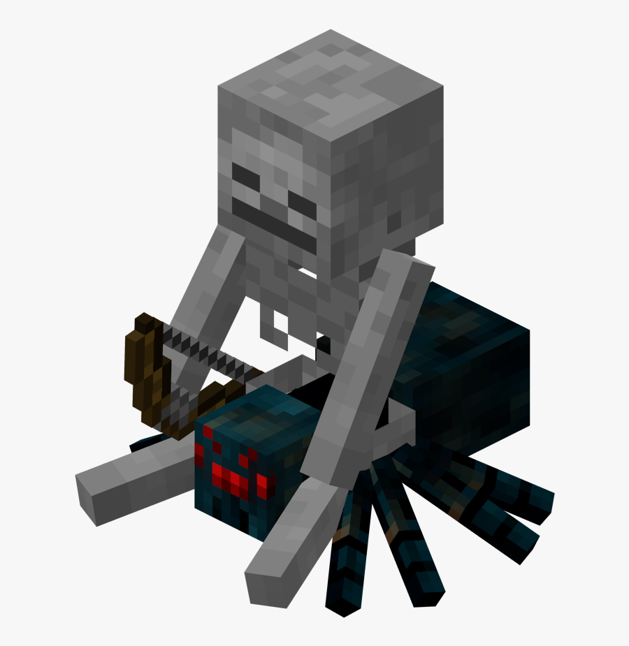 Minecraft Jockey Skeleton Mob Spawning - Minecraft Spider Jockey Png, Transparent Clipart