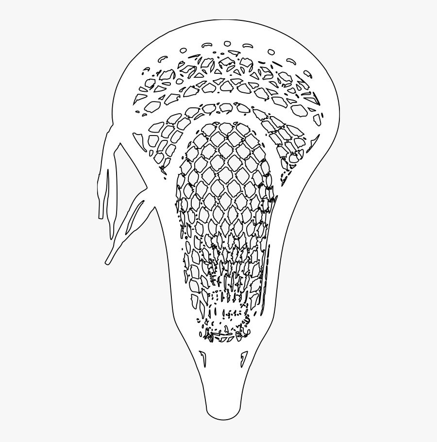 White Lacrosse Stick Png - Lacrosse Stick Head Drawing, Transparent Clipart