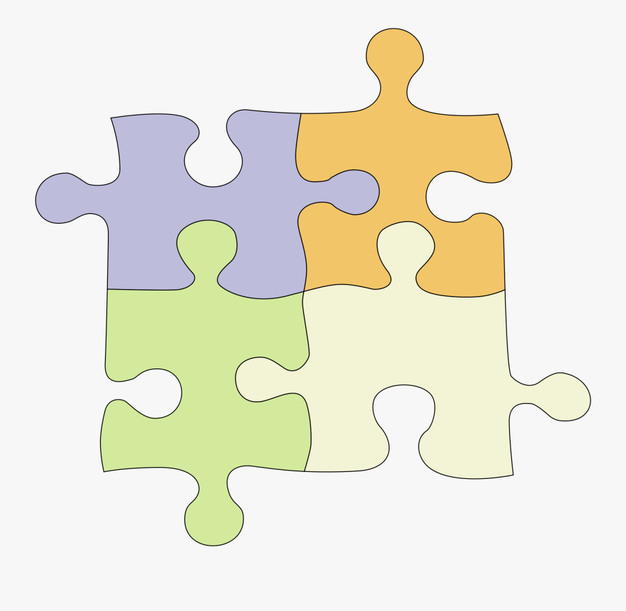 File Svg Wikimedia Commons - 4 Jigsaw Puzzle Transparent, Transparent Clipart