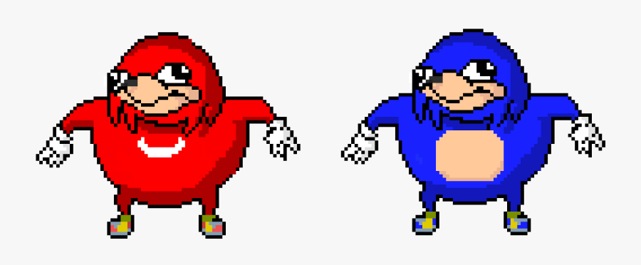 Red And Blue Ugandan Knuckles, Transparent Clipart