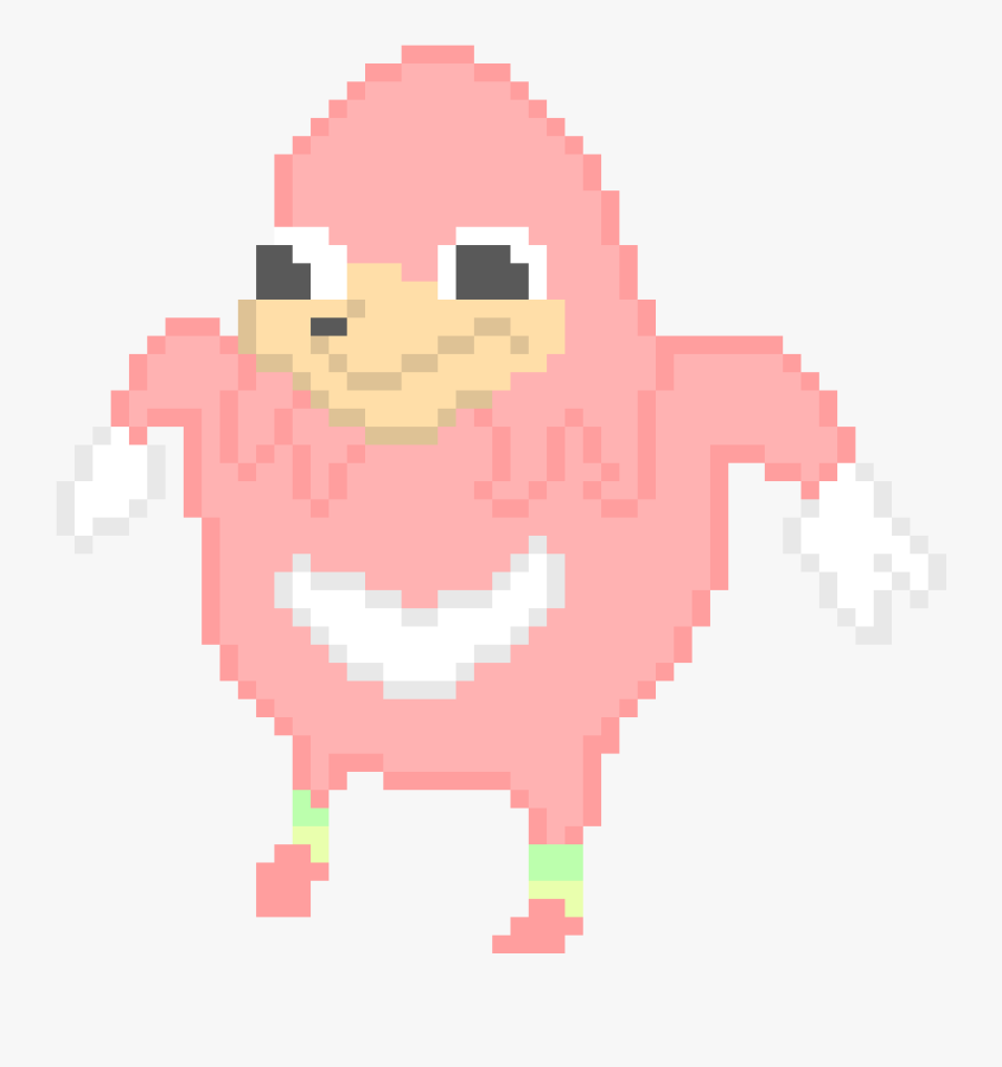 Pixel Art Uganda Knuckles, Transparent Clipart