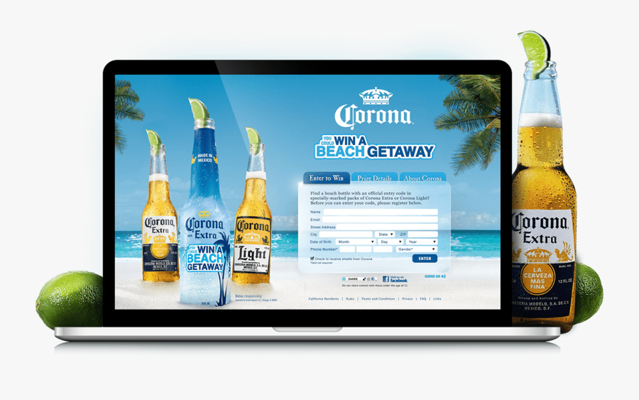 Corona Beer Beach Getaway - Corona, Transparent Clipart