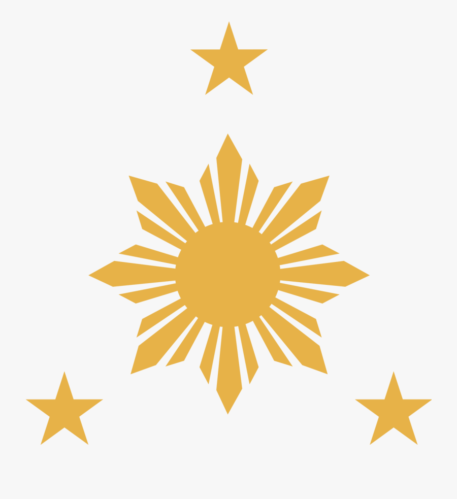 3 Star Png - Philippine Flag Sun Png , Free Transparent Clipart