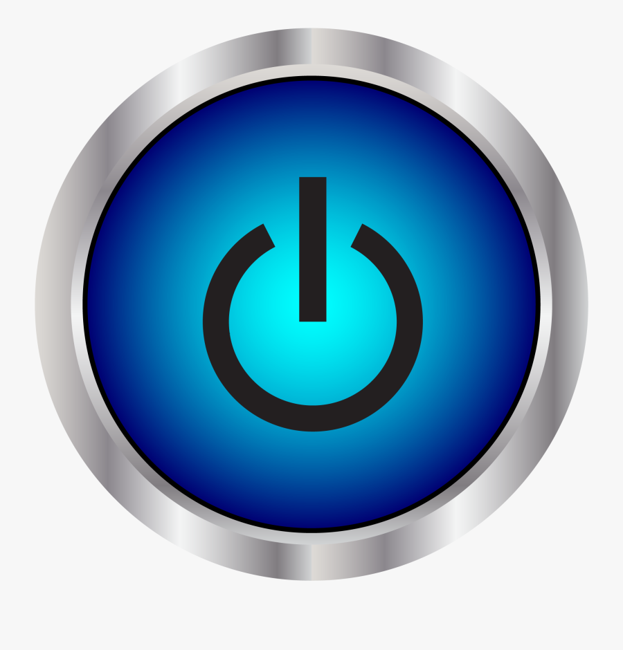 Big Image Blue Power Button Icon Blue Power Button Icon Free Transparent Clipart Clipartkey