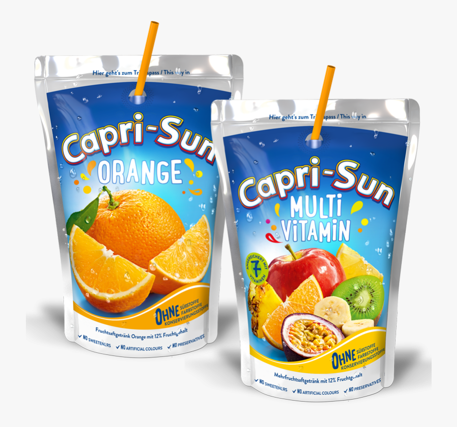 Capri Sun Orange And Multivit - Transparent Capri Sun Png, Transparent Clipart