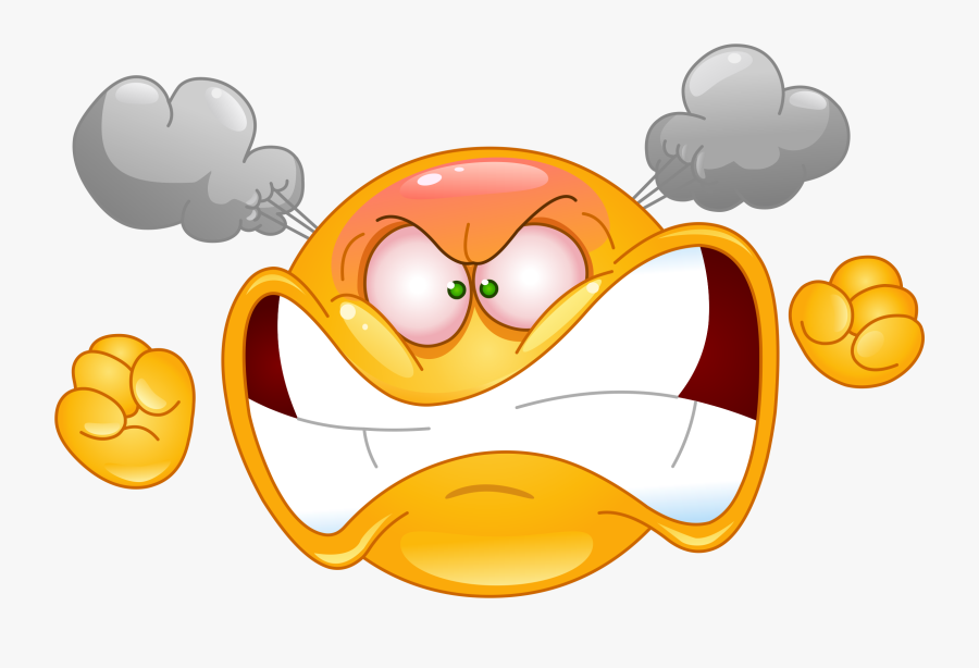 Steaming Mad Emoji 99 Decal, Transparent Clipart