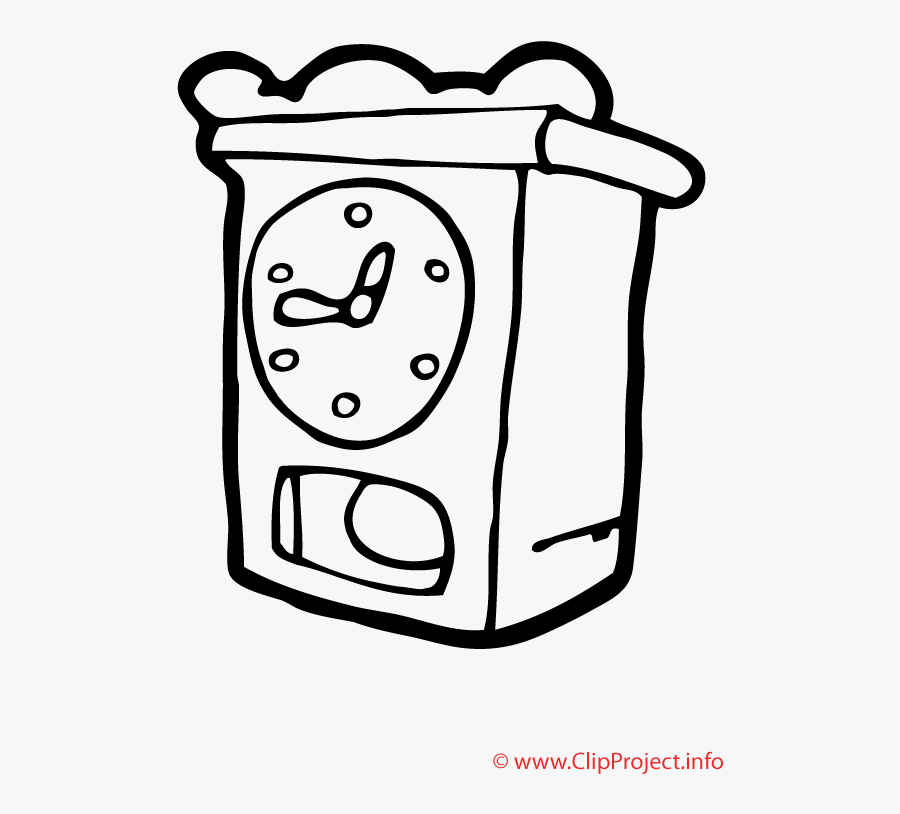 Reloj De Pared Dibujo Para Colorear Gratis, Transparent Clipart