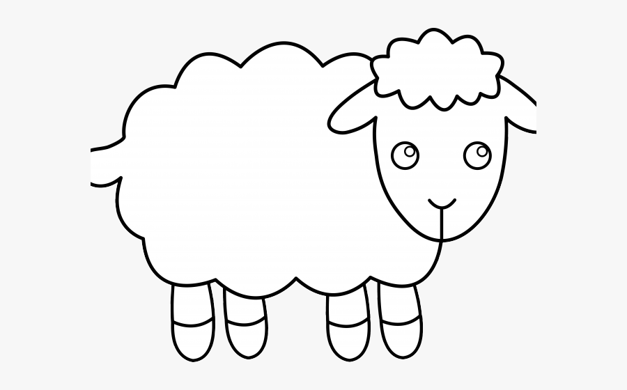 Sheep Png Black And White, Transparent Clipart