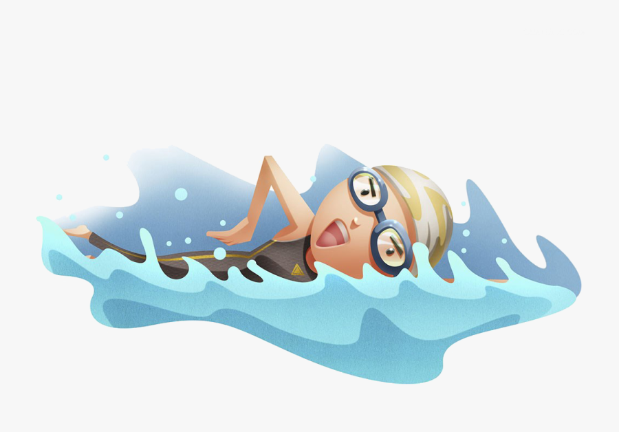 Swimmer Drawing Animation - Swimmer Cartoon Png, Transparent Clipart