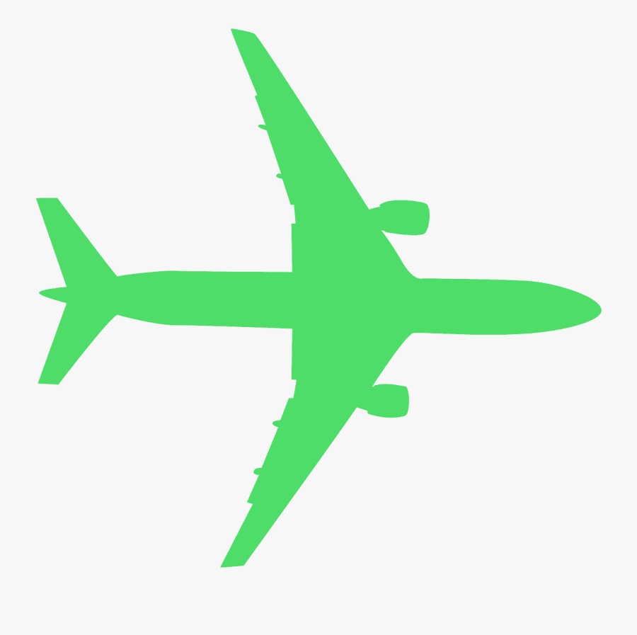 Plane Birds Eye View, Transparent Clipart