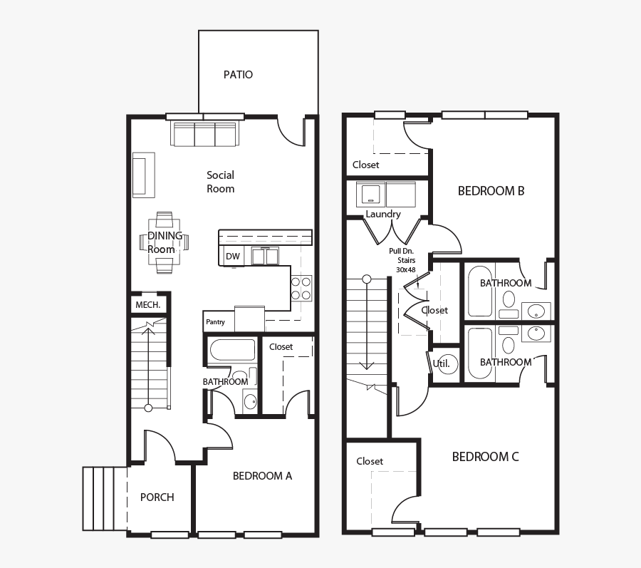 Milledge 3 Bedroom Retreat, Transparent Clipart