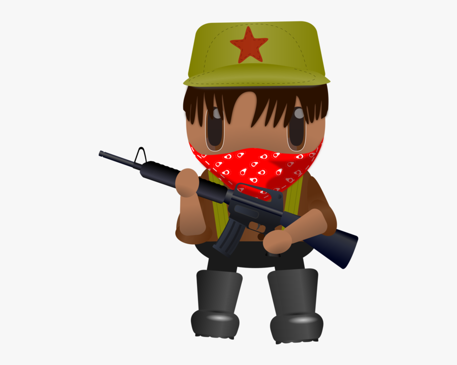 Drawing Chibi Guerrilla Warfare Computer Icons Zapatista - Guerrilla Png, Transparent Clipart