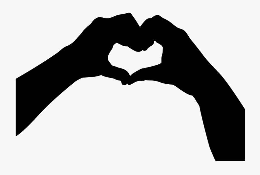 Hands Forming A Love Sign - Coração Com As Maos Png, Transparent Clipart