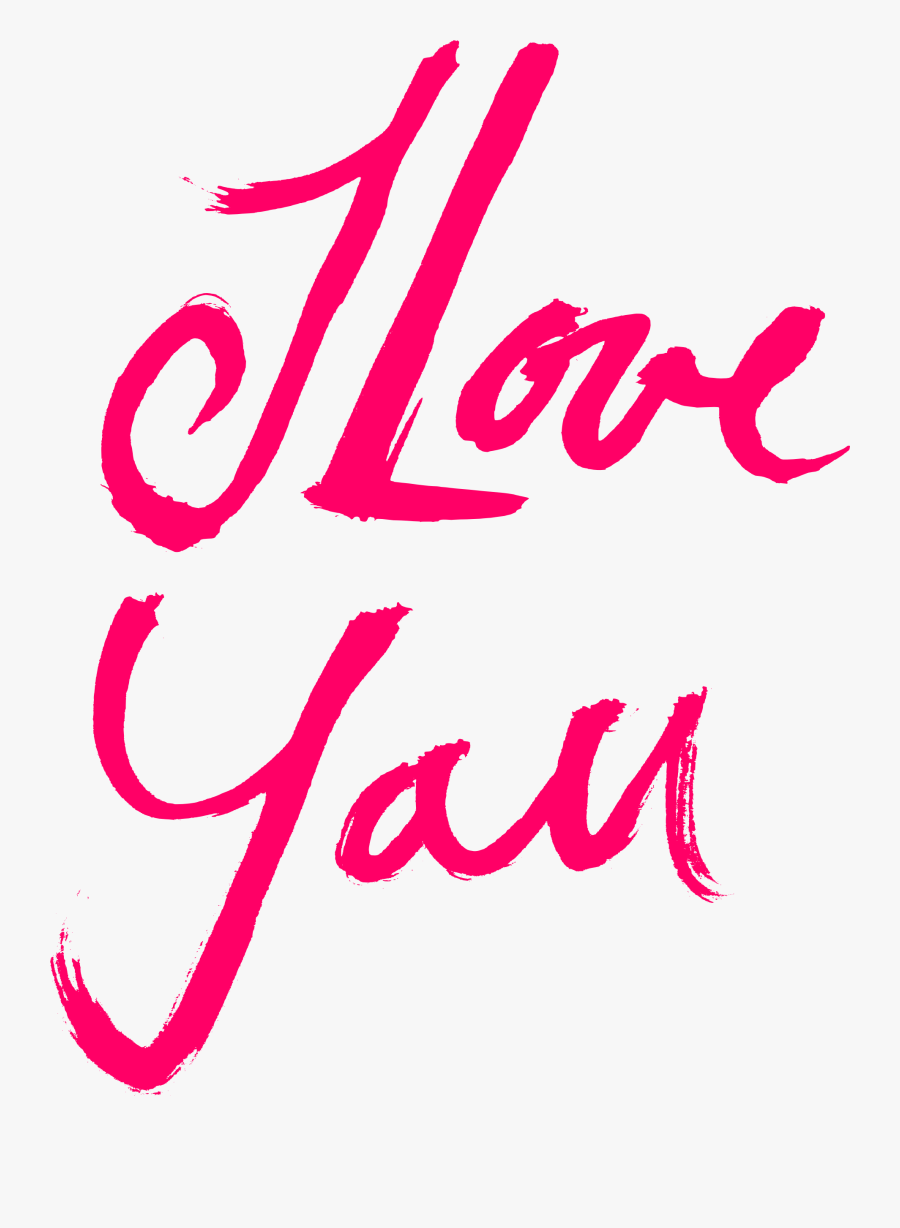 I Love You Png - Love You Text Png, Transparent Clipart