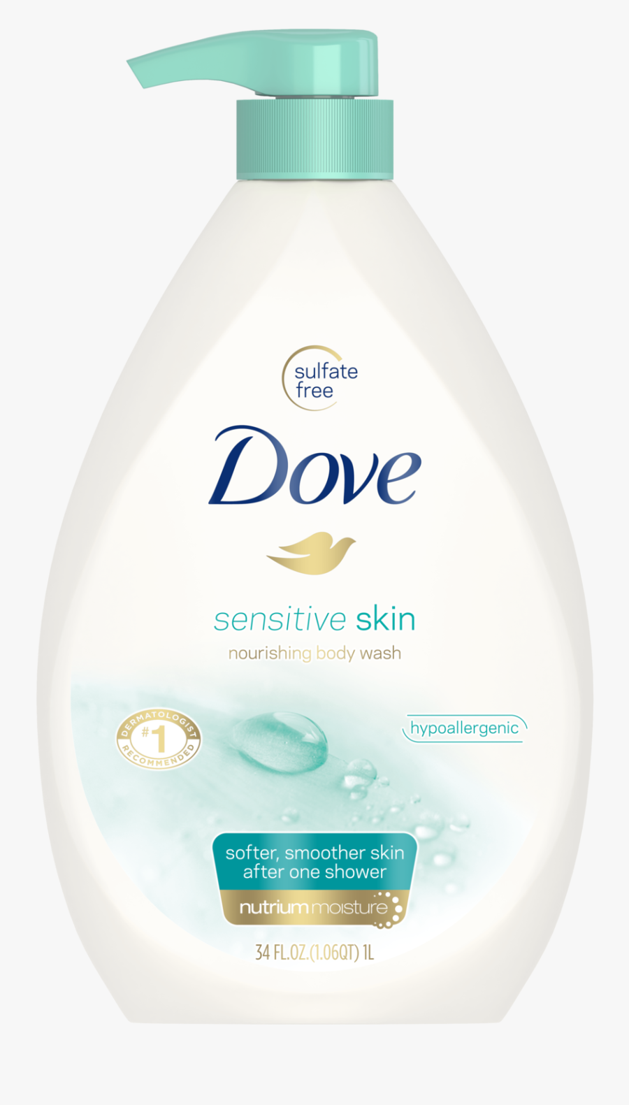 Cleansing Dove - Dove Baby Sensitive Skin Body Wash, Transparent Clipart