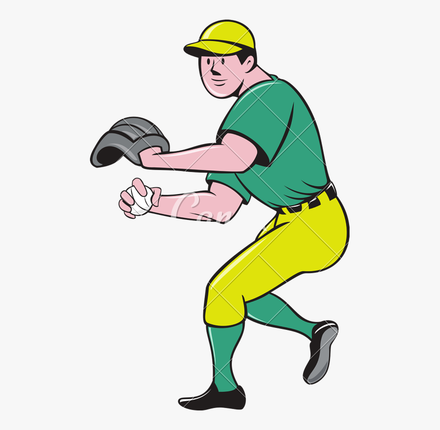 Transparent Throwing Clipart - Baseball Outfielder Clipart, Transparent Clipart