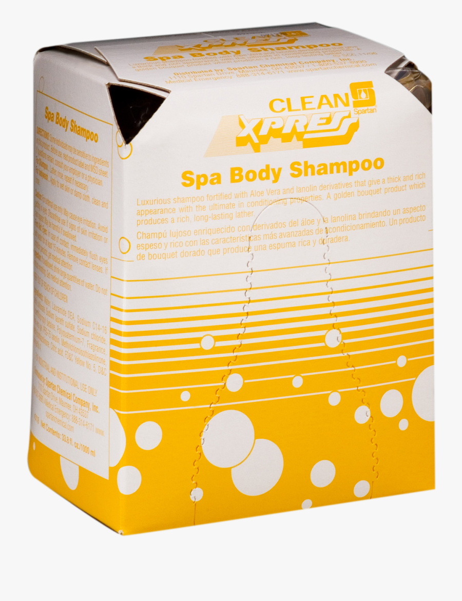 311807 Clean Xpress Spa Body Shampoo Box - Box, Transparent Clipart