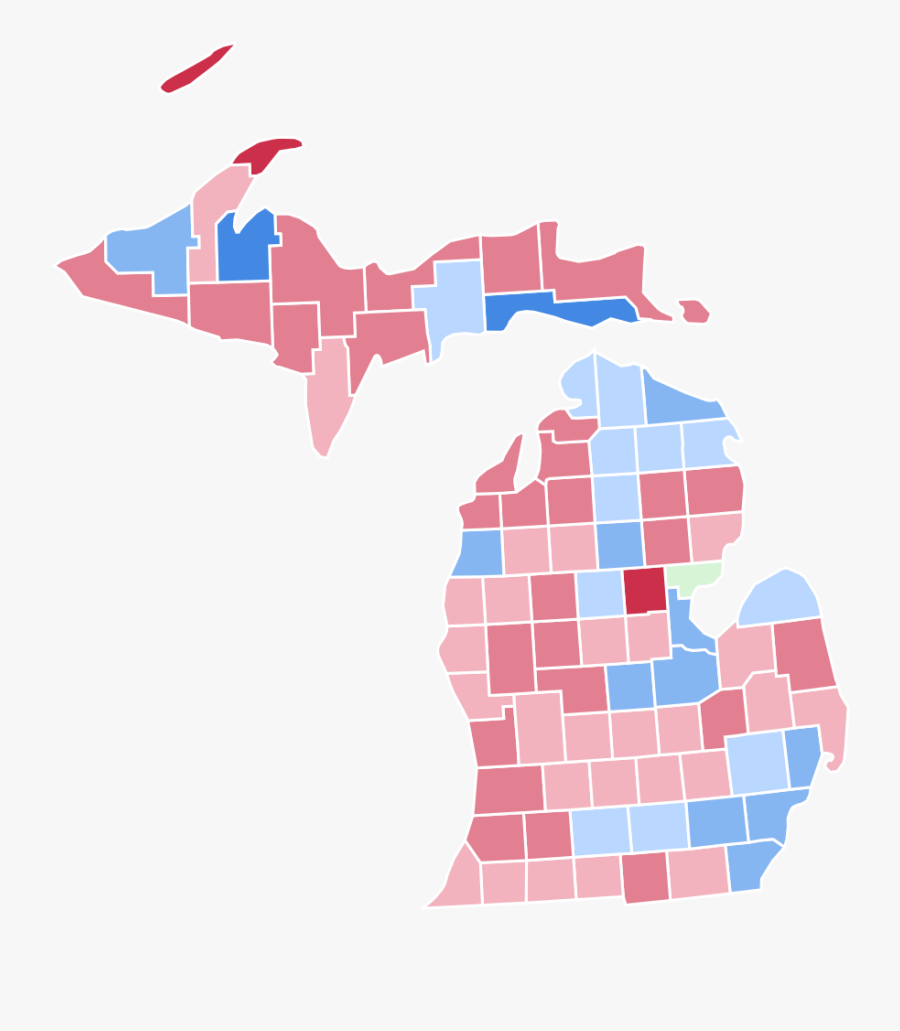 Michigan Presidential Election Results - 2008 Michigan Presidential Election Map, Transparent Clipart