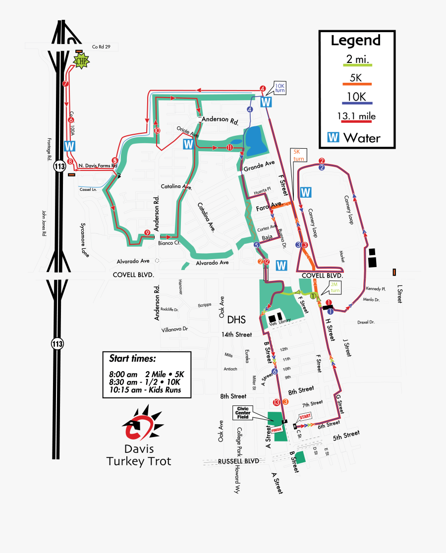 Course Map - Map - Tarentino Strong 5k Road Race Route, Transparent Clipart