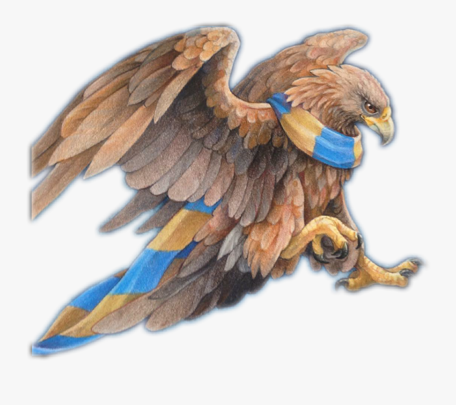 #ravenclaw - Ravenclaw Eagle With Scarf, Transparent Clipart