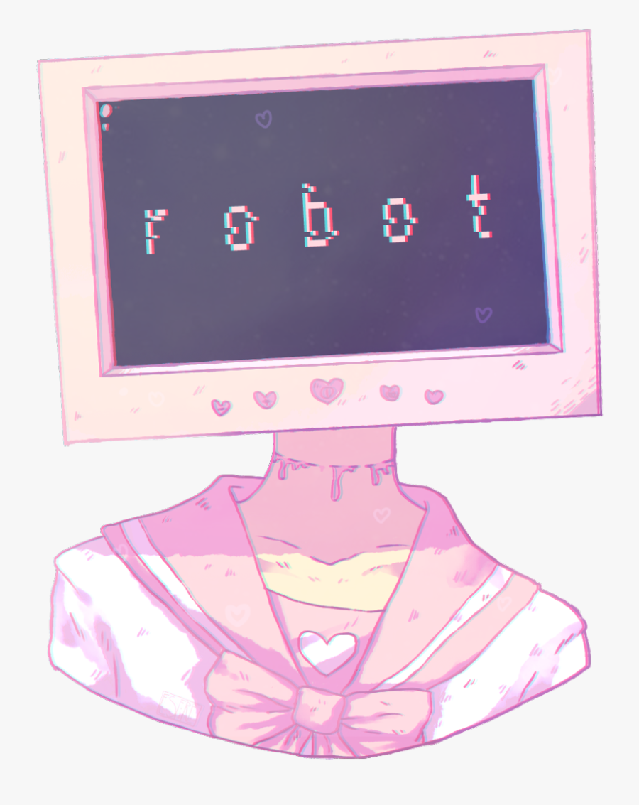 #girl #freetoedit #robot #girls #anime #animegirl #animegirls - Pastel Kawaii Pink Aesthetic, Transparent Clipart