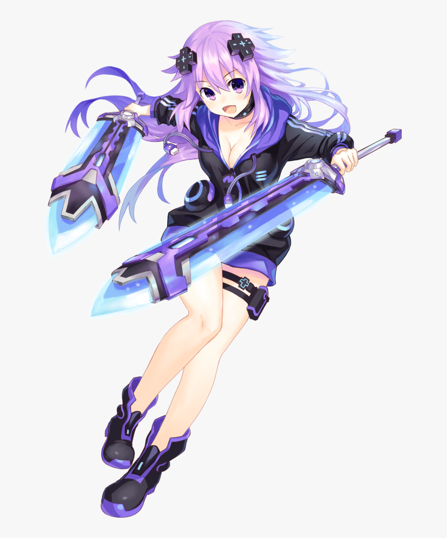 #anime #girl #futuristic #robotic #cute #pretty #purple - Hyperdimension Neptunia Adult Neptune Png, Transparent Clipart