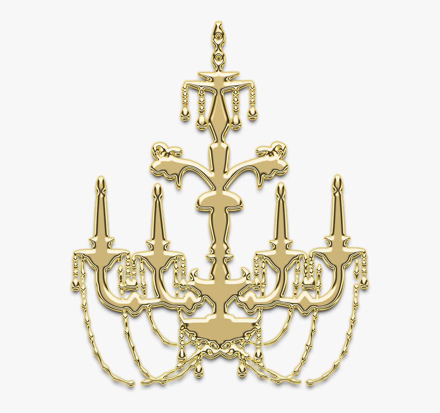 Chandelier Gold Vintage Free Picture - Candelabro Png, Transparent Clipart