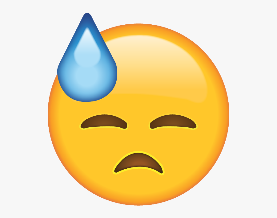 Cold Sweat Emoji Png, Transparent Clipart