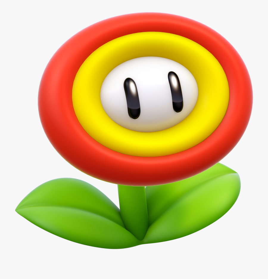 Mario Fire Flower 3d, Transparent Clipart