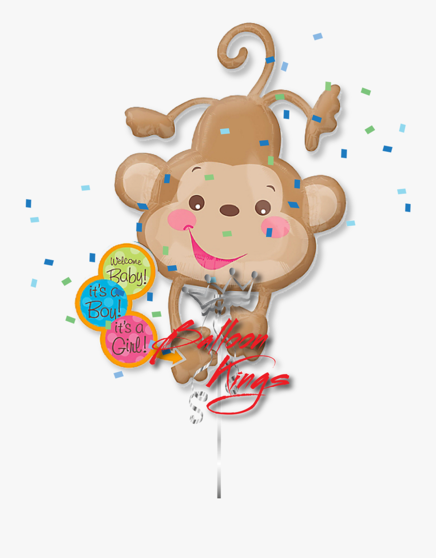 Baby Shower Fisher Price Monkey - Baby Shower Clip Art Baby Monkey, Transparent Clipart